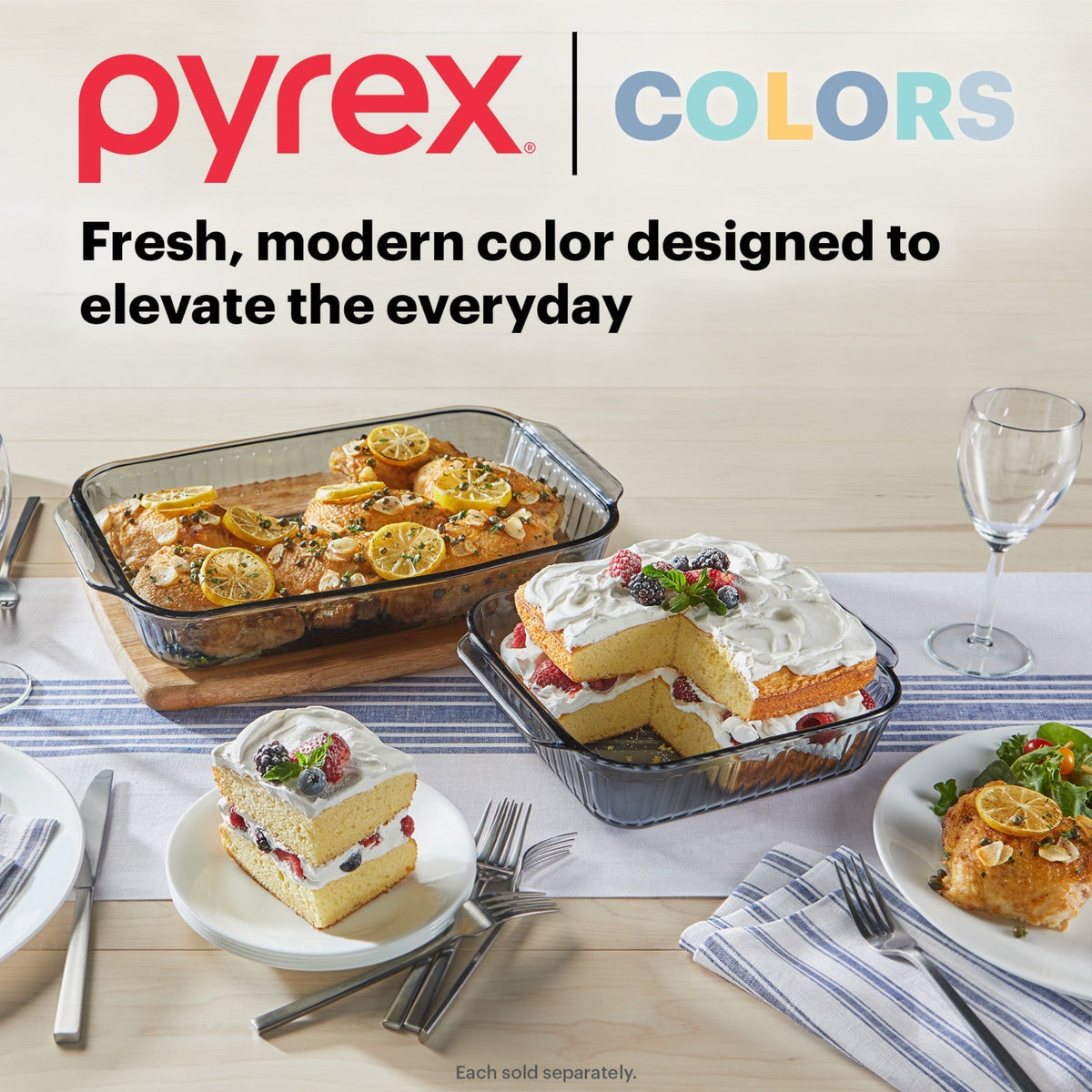text Pyrex Colors fresh modern color designed to elevate everyday
