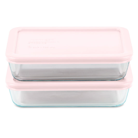 Pyrex Simply Store 4-piece 3-cup rectangle storage set