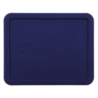 11 Cup Rectangular Plastic Lid Blue